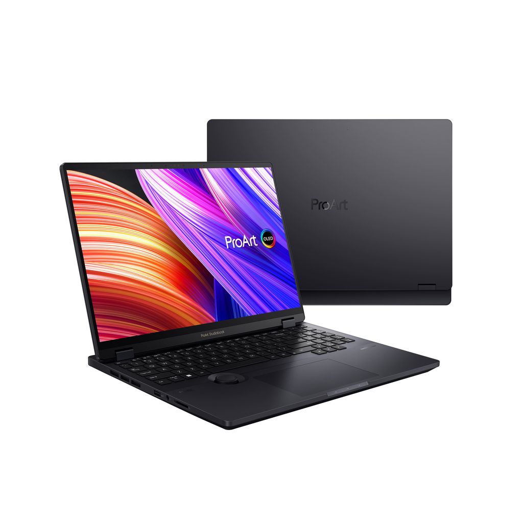 ASUS ProArt Studiobook 16／Pro 16 OLED (H7604／W7604)擁有全球首創16吋120Hz 3.2K HDR OLED廣視角觸控螢幕。